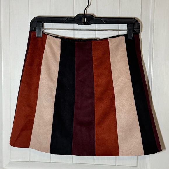 Forever 21 Striped Color Block A-Line Midi Skirt - Picture 2 of 6